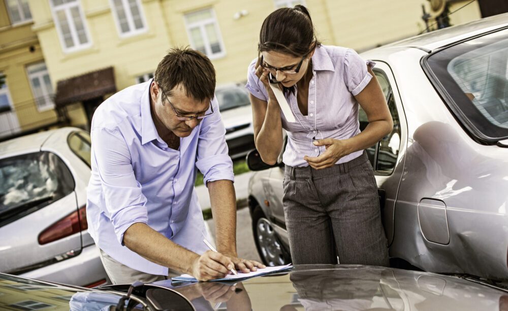 Woman discussing underinsured motorist.